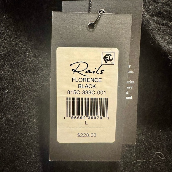 Rails NWT XL Alpaca Florence Sweater Black Off the Shoulder - Picture 6 of 7
